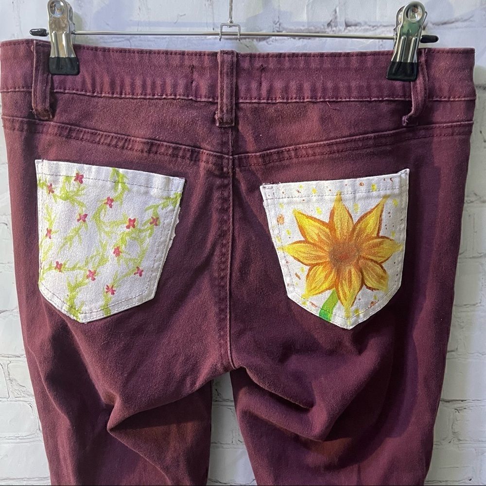Wax Jean Burgundy Skinny Jean 5-Pocket